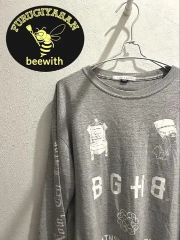 BAGARCH 롱 슬리브 티셔츠 그레이 L