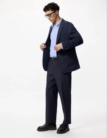 유니클로 스마트 앵클 팬츠 S 네이비