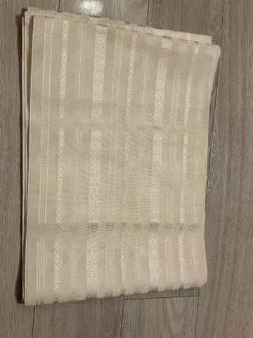 나고야 오비 베이지 스트라이프 무늬 여름 오비