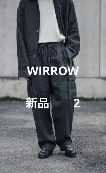WIRROW 린넨 카고 팬츠 2 린넨 와이드 미사용 새상품