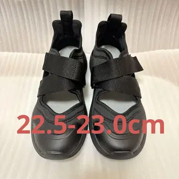 무인양품 MUJI 스니커즈 샌들 22.5-23.0cm 블랙 검정