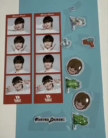 나니와단시 오하시 카즈야 포토 카드 2장 츄츄 씰