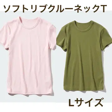 유니클로 소프트 리브 크루넥 T