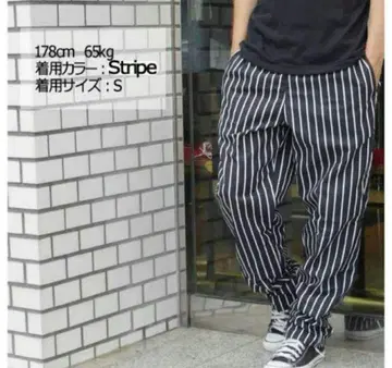 RED KAP 레드 캡 셰프 팬츠 스트라이프 와이드 팬츠 S