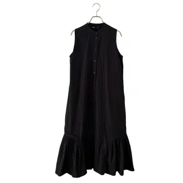 ZARA 자라(S) 밴드 카라 슬리브리스 셔츠 원피스/플리츠
