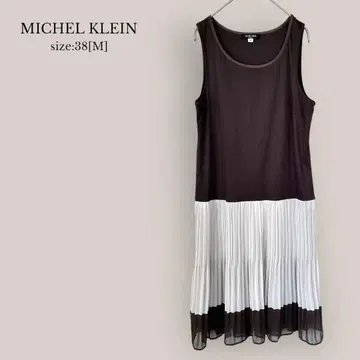 미쉘클랑 MICHEL KLEIN 슬리브리스 원피스 플리츠 무릎 기장
