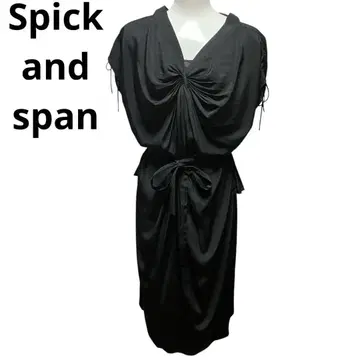 Spick and span 프론트 셔링 허리 조임 원피스 38