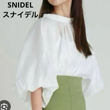 SNIDEL 스나이델 볼륨 시어 블라우스 퍼프 슬리브 블라우스