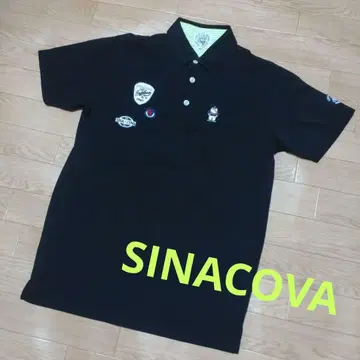 SINACOVA 시나코바 반팔 피케 셔츠 일본제 블랙 M 사이즈