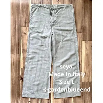 새상품급 seya. 린넨 이지 팬츠 와이드 팬츠 사이즈 L 슬랙스