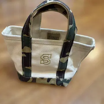 LL Bean 카모플라주 캔버스 미니 토트백