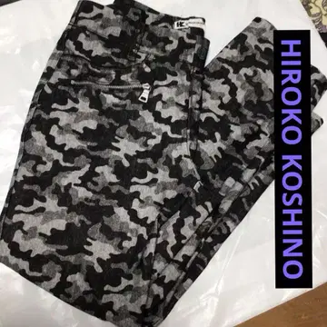 HIROKO KOSHINO/히로코코시노 카모 패턴 스트레치 팬츠
