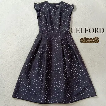 CELFORD 셀포드 도트 무늬 슬리브리스 원피스 36 S