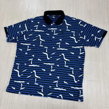 MUNSINGWEAR 먼싱웨어 반팔 피케 셔츠 펭귄 패턴 사이즈 LL