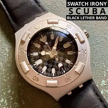 SWATCH (스와치) [IRONY SCUBA] 블랙 가죽 벨트 모델