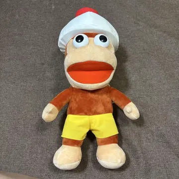 원숭이 캐릭터 봉제 인형 약 30cm