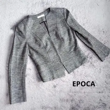EPOCA 에포카 린넨 노카라 자켓 그레이 사이즈 38