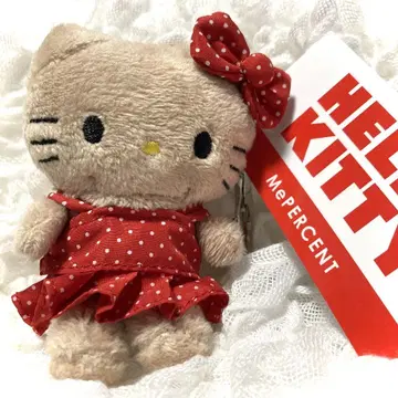 LOWRYS FARM Me% 키티 키링 도트 도트 빨간색 일광화상