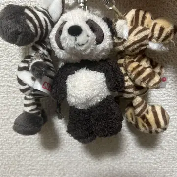 NICI 키링 3개 세트 팬더, 호랑이, 시마