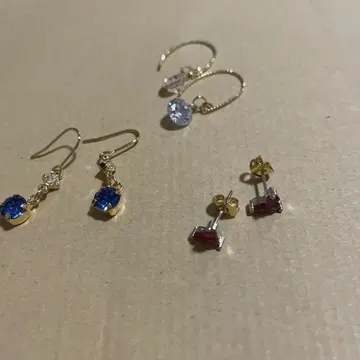 골드 스톤 귀걸이 세트