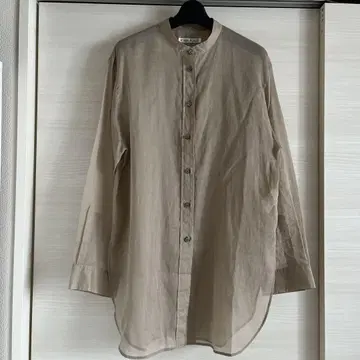 plage 플라주 시어 밴드 카라 셔츠