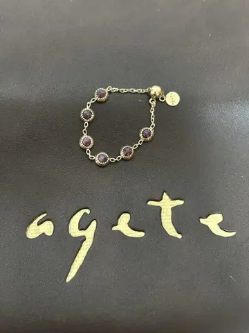 아가트 agete K10 루비 체인 반지