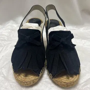 Calzanor Espadrille 프린지 웨지 샌들 37