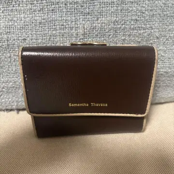 Samantha Thavasa 브라운 3단 폴더형 지갑 가마구치