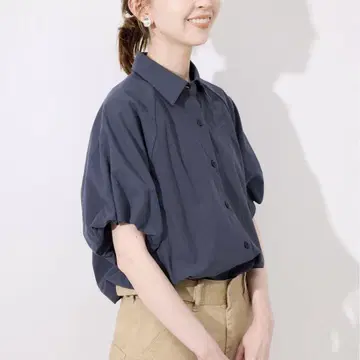 소매 볼륨 블라우스