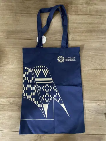 오사카 간사이 엑스포 카타르 파빌리온 토트백 네이비
