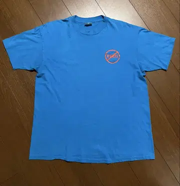 헤인즈 90s 미국제 티셔츠 스카이블루 핑크 페