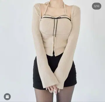 YILON 코르셋 디자인 레이어드 탑 베이지 최저가