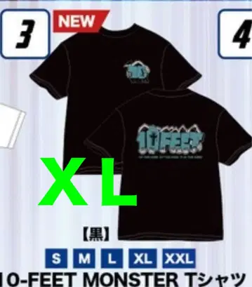 10-FEET MONSTER 티셔츠 XL 블랙 텐피트 교토 대작전