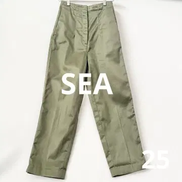 SEA 센터 프레스 치노 트라우저 카키 팬츠 25