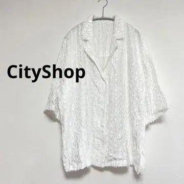 시티샵 cityshop 스트라이프 자카드 셔츠 화이트 F