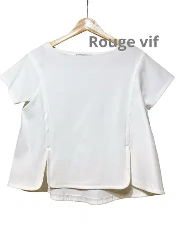 새상품급 ROUGE Vif 루즈 비프 아바 하우스 반팔 셔츠 화이트