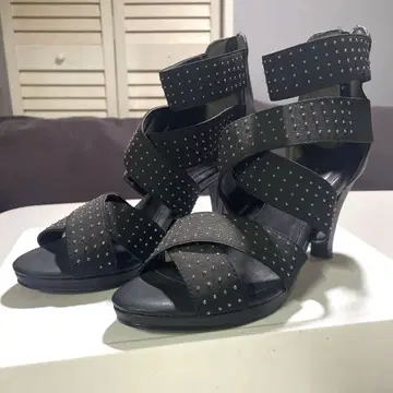 크로스 스트랩 샌들 블랙 스톤 포함 L 사이즈 (24~24.5cm)