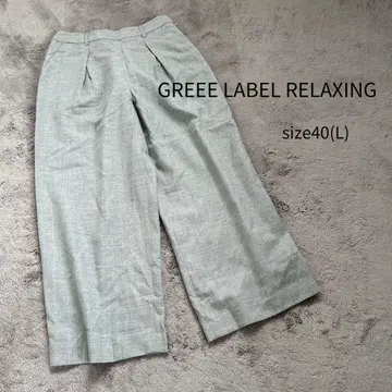 GREEN LABEL RELAXING 와이드 팬츠 턱 와이드 팬츠 L
