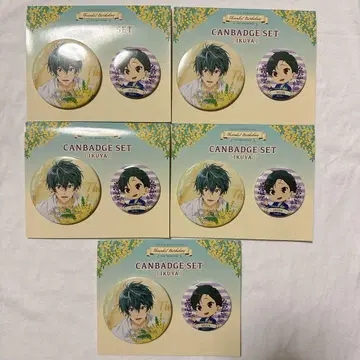 free! 오동나무 섬유 Thanks! Birthday 캔뱃지 세트