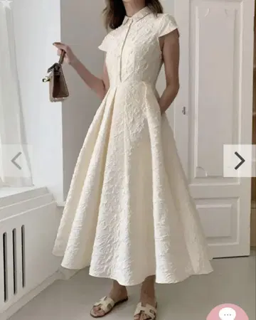 JACQUARD HEPBURN DRESS 벌스데이 바쉬