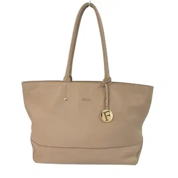 FURLA 훌라 토트백 핸드백 가죽 베이지 여성용