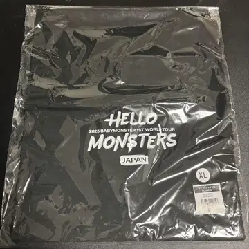 BABYMONSTER 투어 티셔츠 A XL 사이즈 블랙 미개봉 새상품