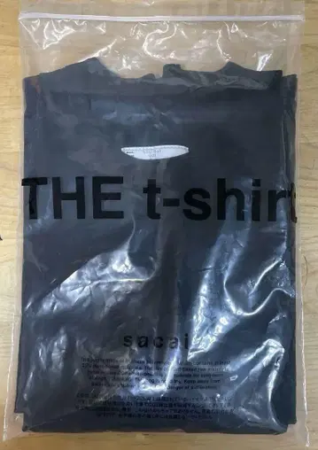 사카이 팩 티셔츠 THE t-shirt 블랙 티셔츠
