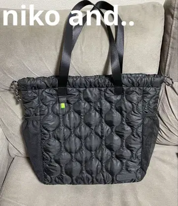 새상품급 niko and.. 니코 앤드 퀼팅 토트백 블랙 대용량