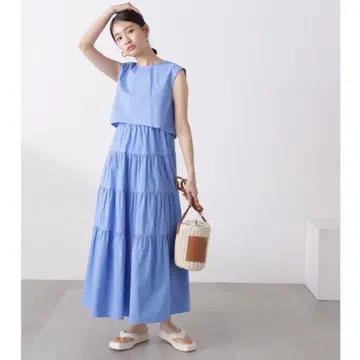 N.natural beauty basic 레이어드 티어드 원피스
