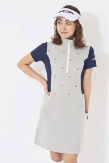 마리 클레어 marie claire 여성용 골프 반팔 원피스