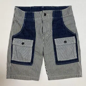 BLUE BLUE 데님 히코리 하프 팬츠