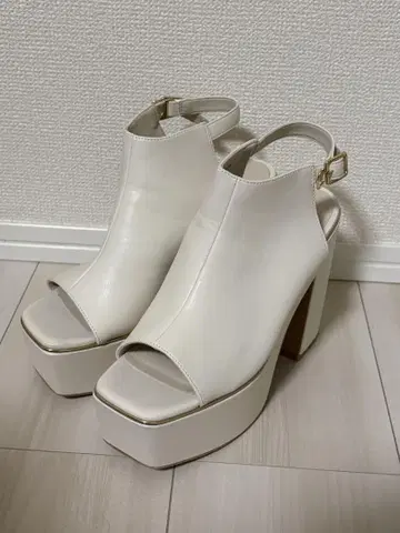 브라이덜 신발 R&E 통굽 부티 샌들 23.5cm 12cm 힐