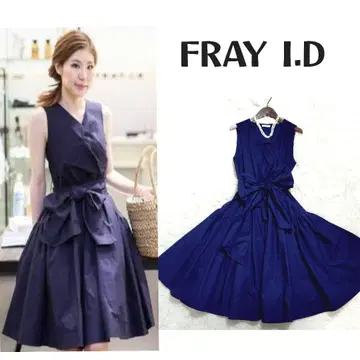 FRAY I.D 프레이 아이디 카슈쿨 원피스 리본 A 라인 S