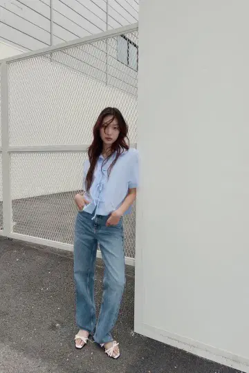 자라 리본 옥스퍼드 셔츠